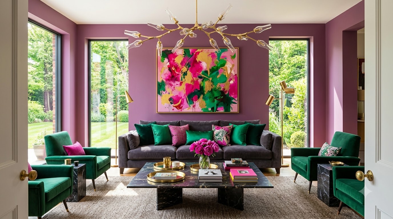 Raspberry Ice Living Room Wall Paint
