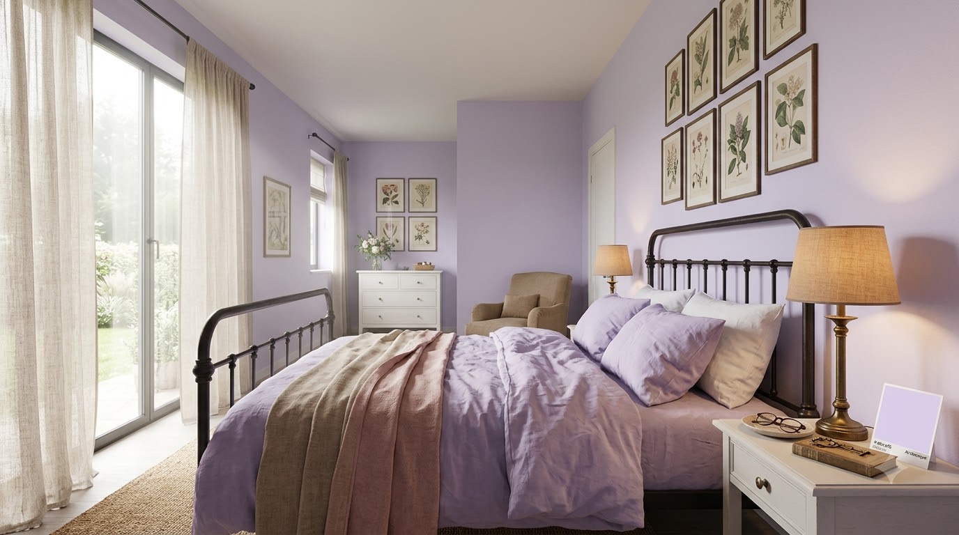 Bedroom Arabesque Color Wall Paint