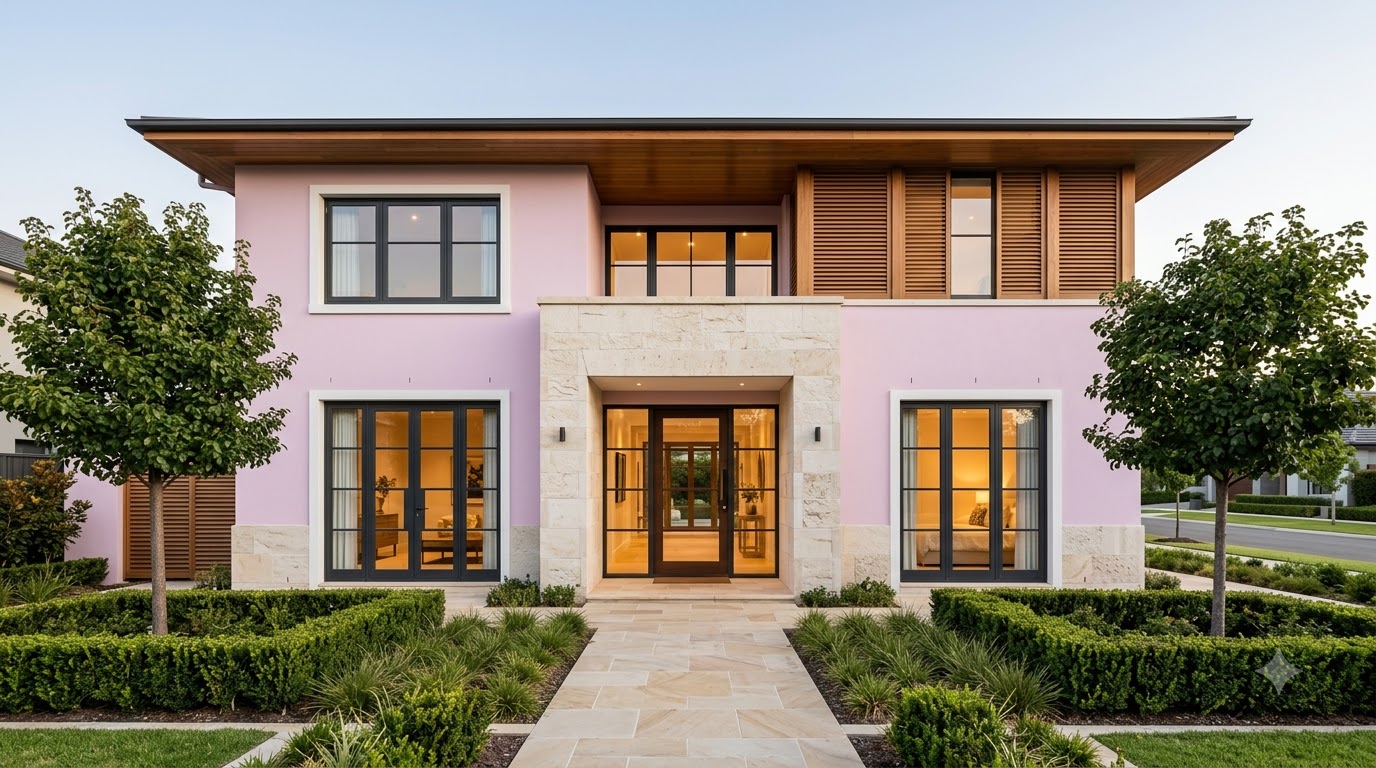 Exterior Timeless Pink Wall Paint