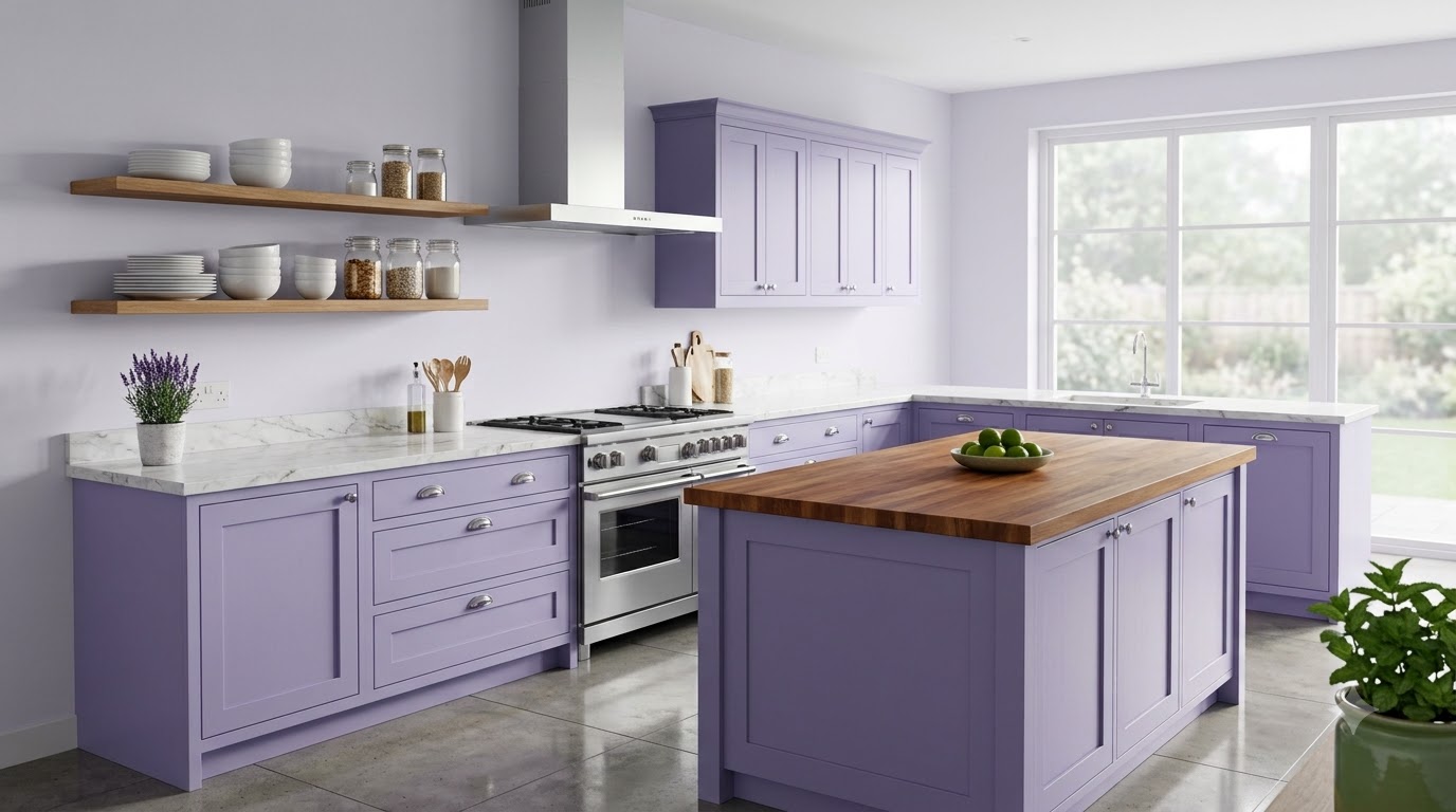 Kitchen Chaste Lavendar Wall Paint