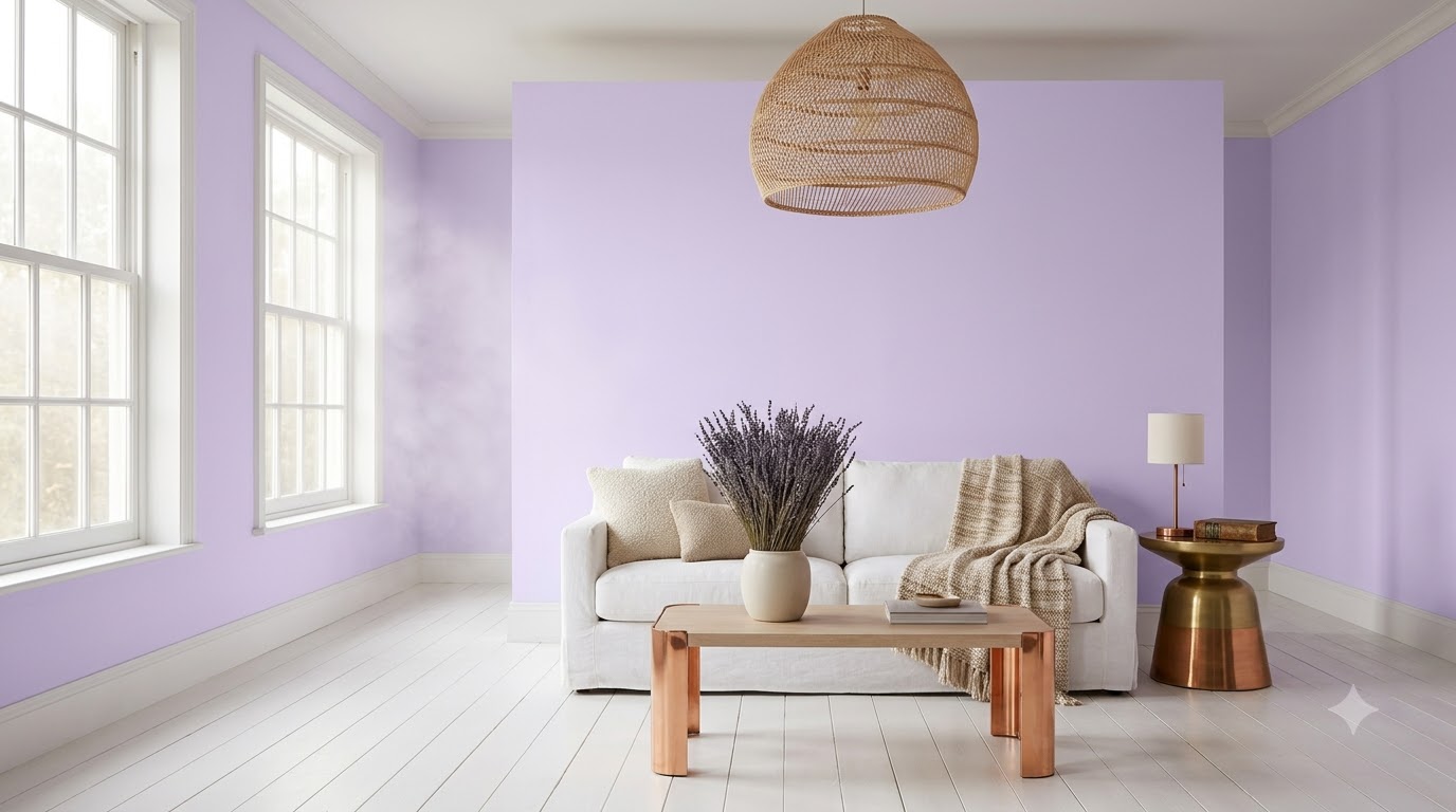 Living Room Arabesque Color Wall Paint