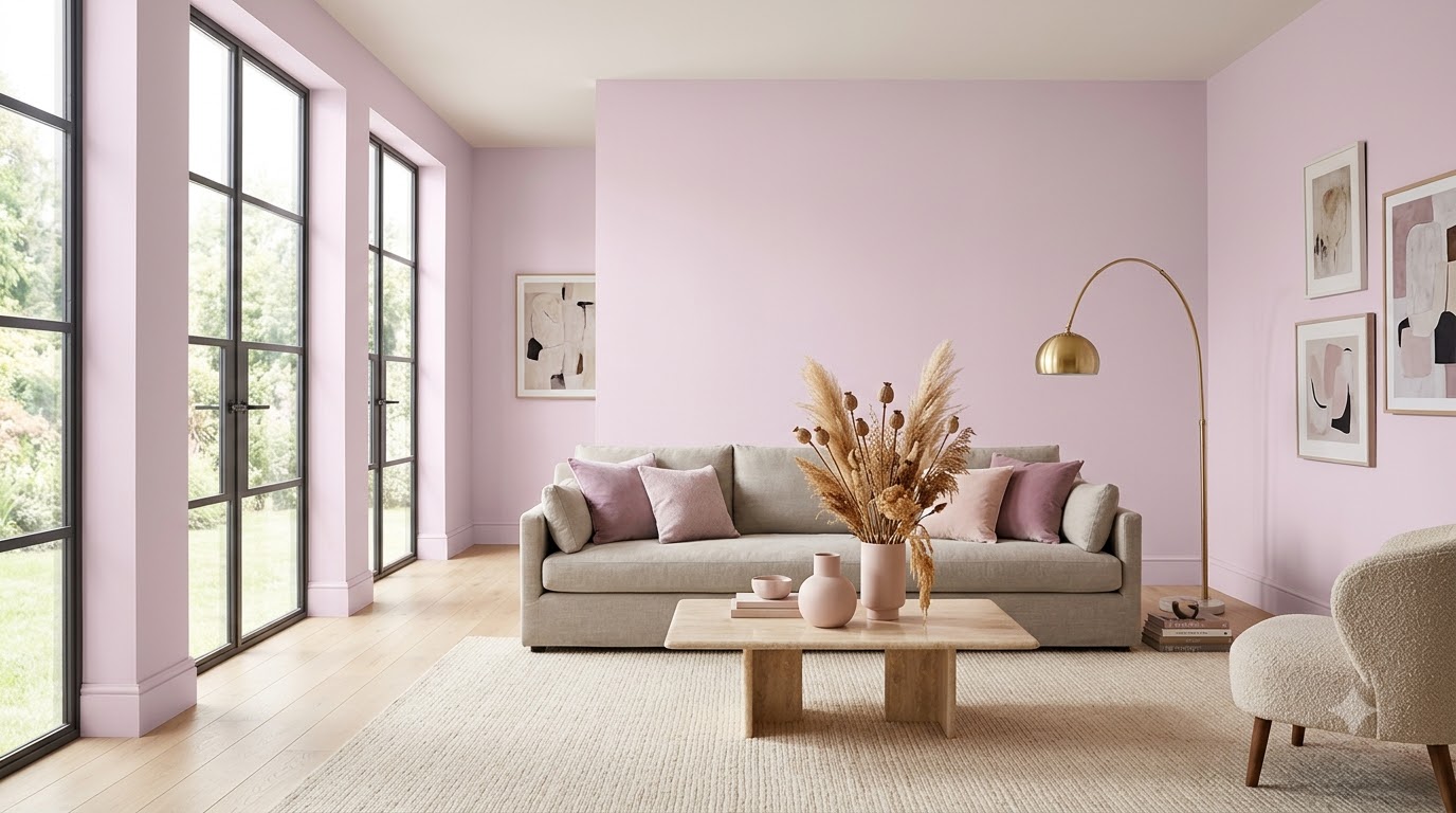 Living Room Strawberry Ice Wall Paint