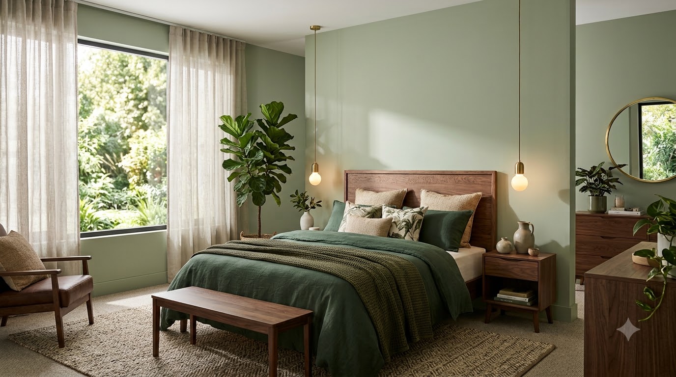 Manor Green Bedroom Wall Paint