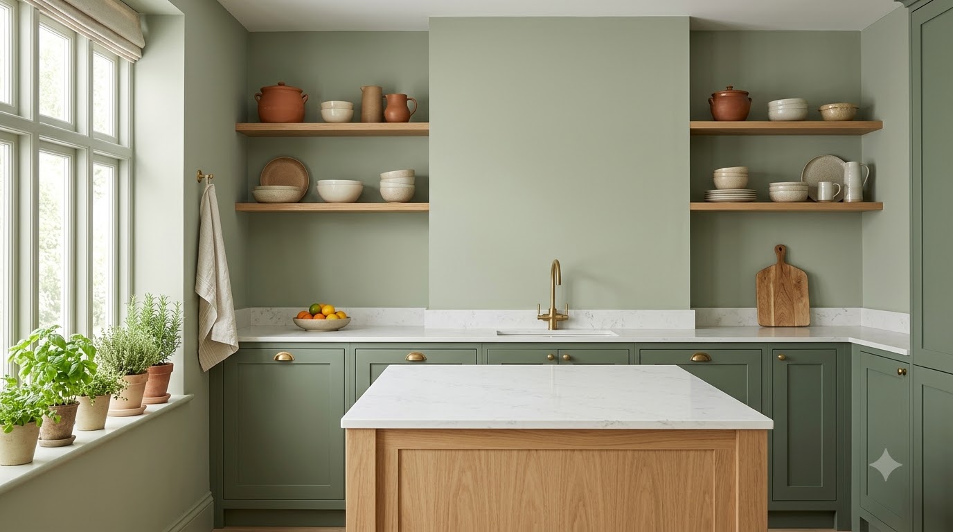 Manor Green Kitchen Wall Paint